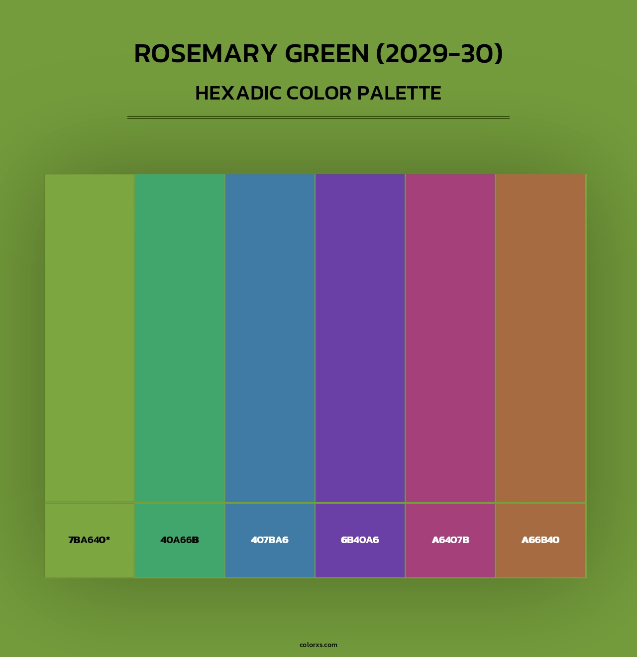 Rosemary Green (2029-30) - Hexadic Color Palette