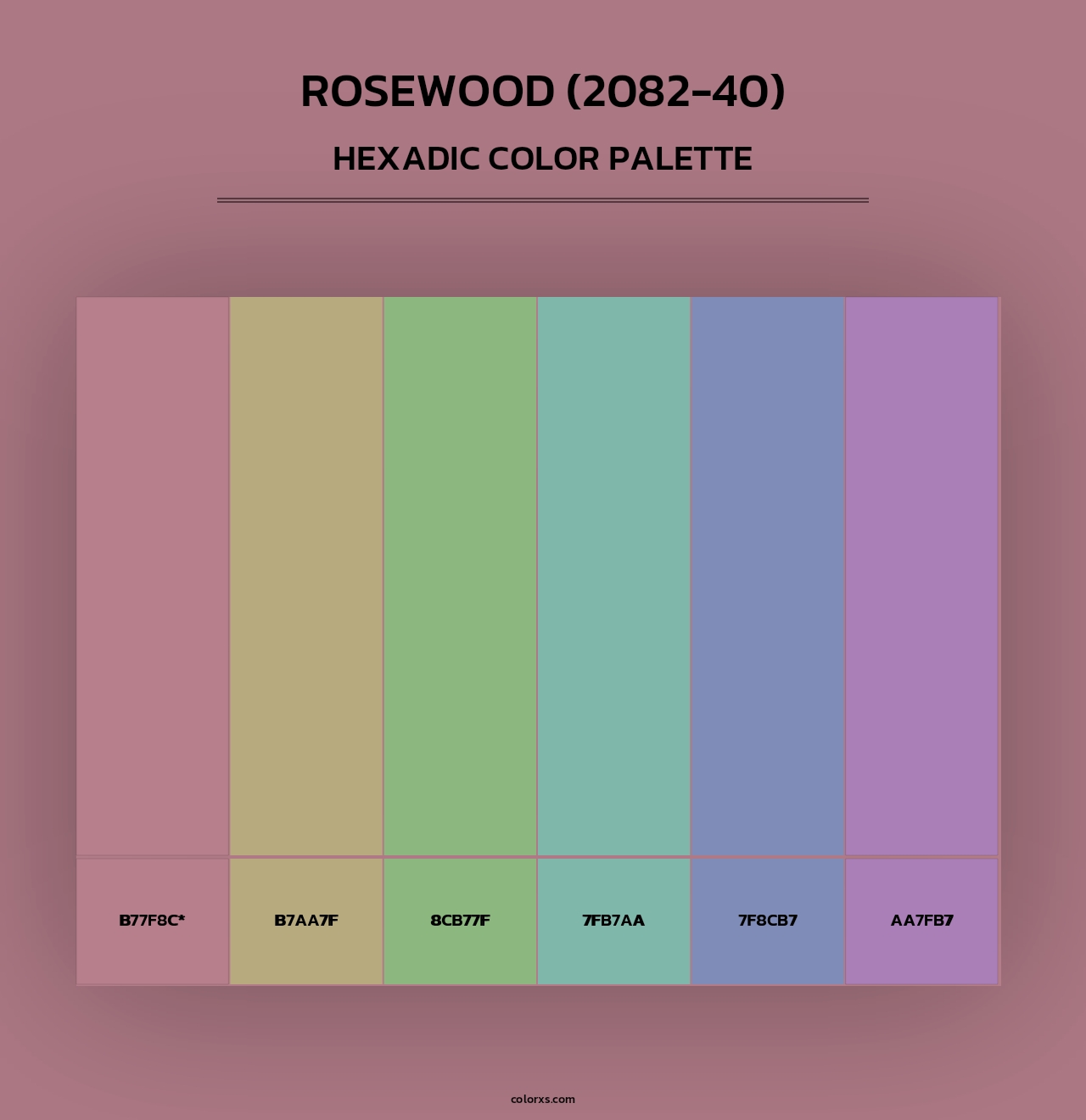 Rosewood (2082-40) - Hexadic Color Palette