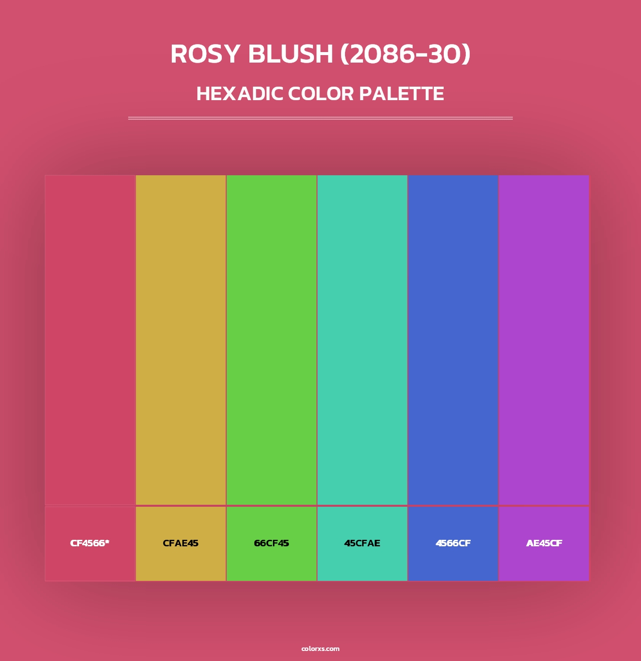 Rosy Blush (2086-30) - Hexadic Color Palette