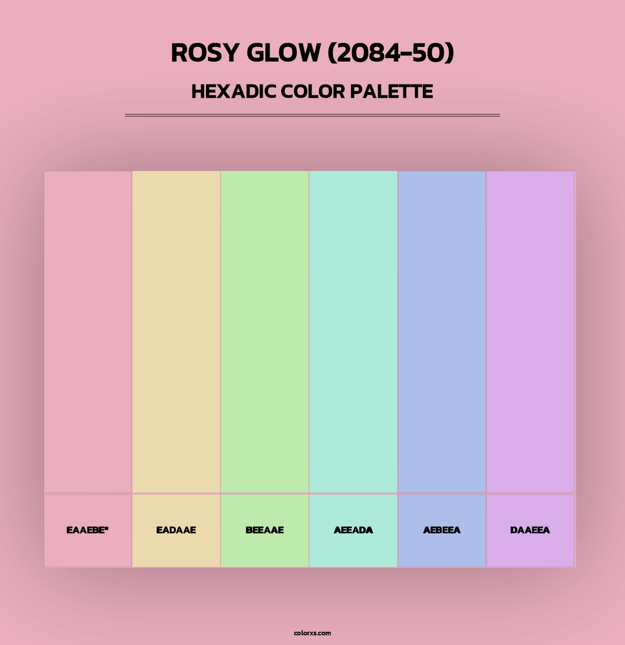 Rosy Glow (2084-50) - Hexadic Color Palette