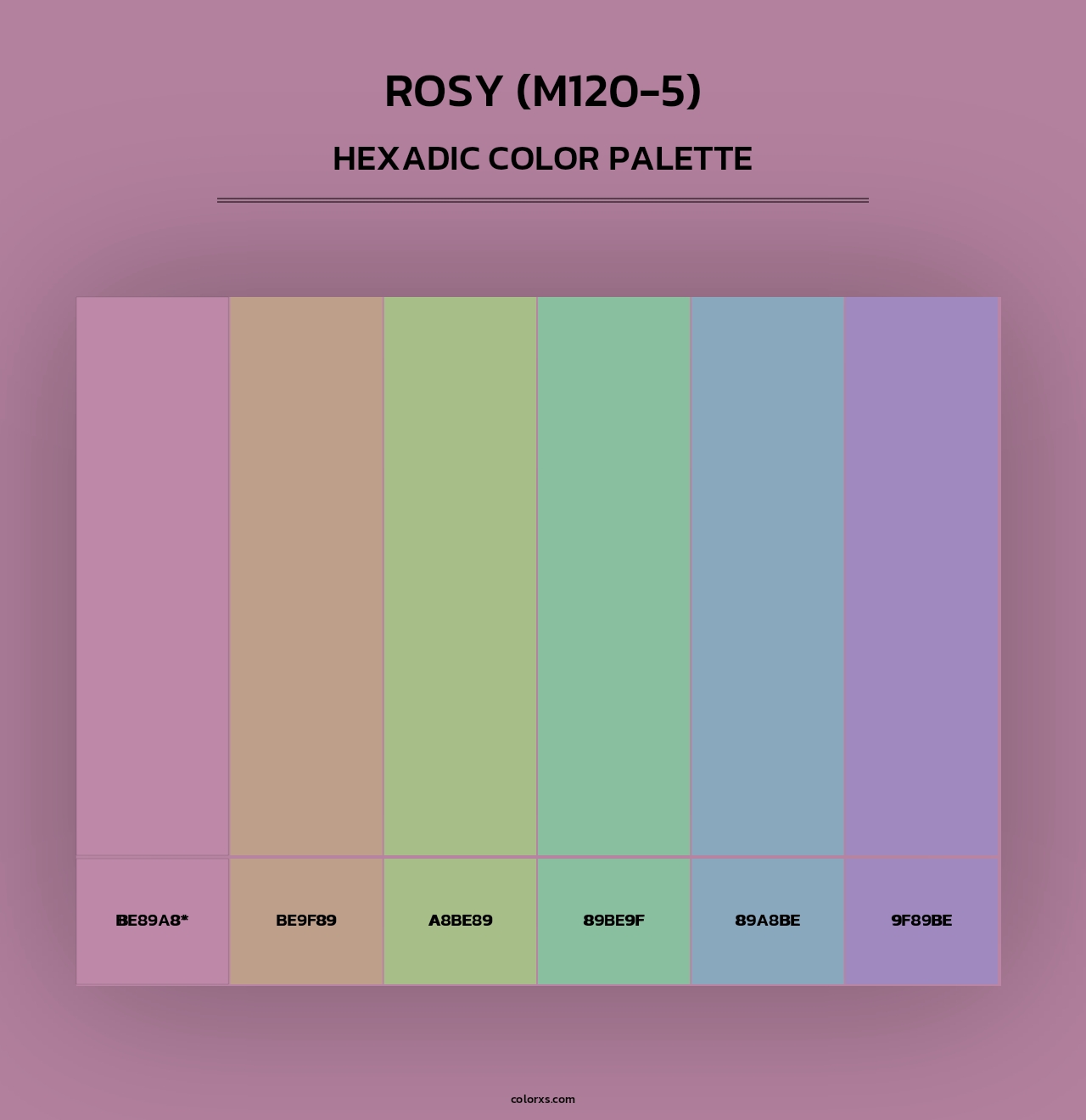 Rosy (M120-5) - Hexadic Color Palette