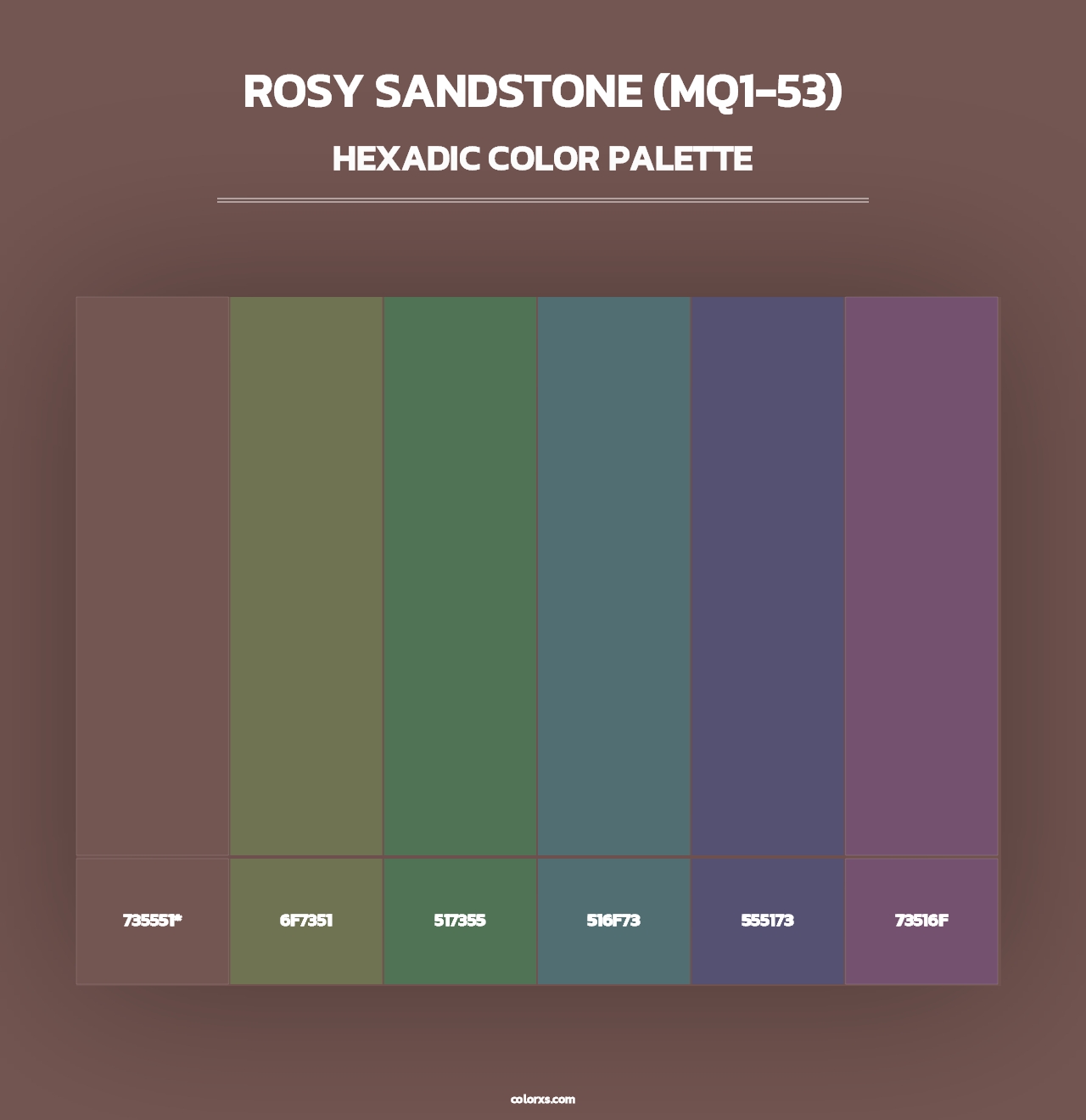 Rosy Sandstone (MQ1-53) - Hexadic Color Palette