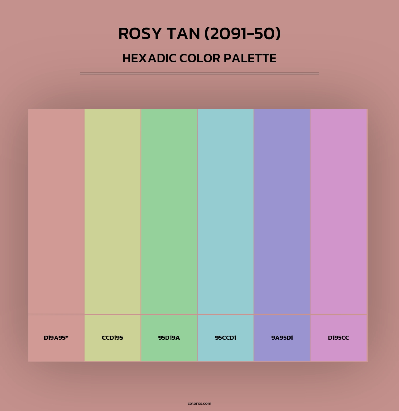 Rosy Tan (2091-50) - Hexadic Color Palette
