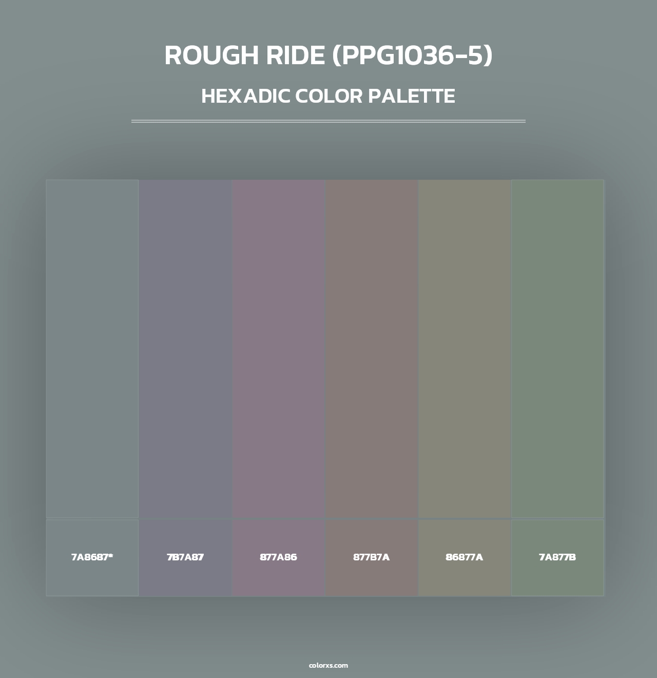 Rough Ride (PPG1036-5) - Hexadic Color Palette