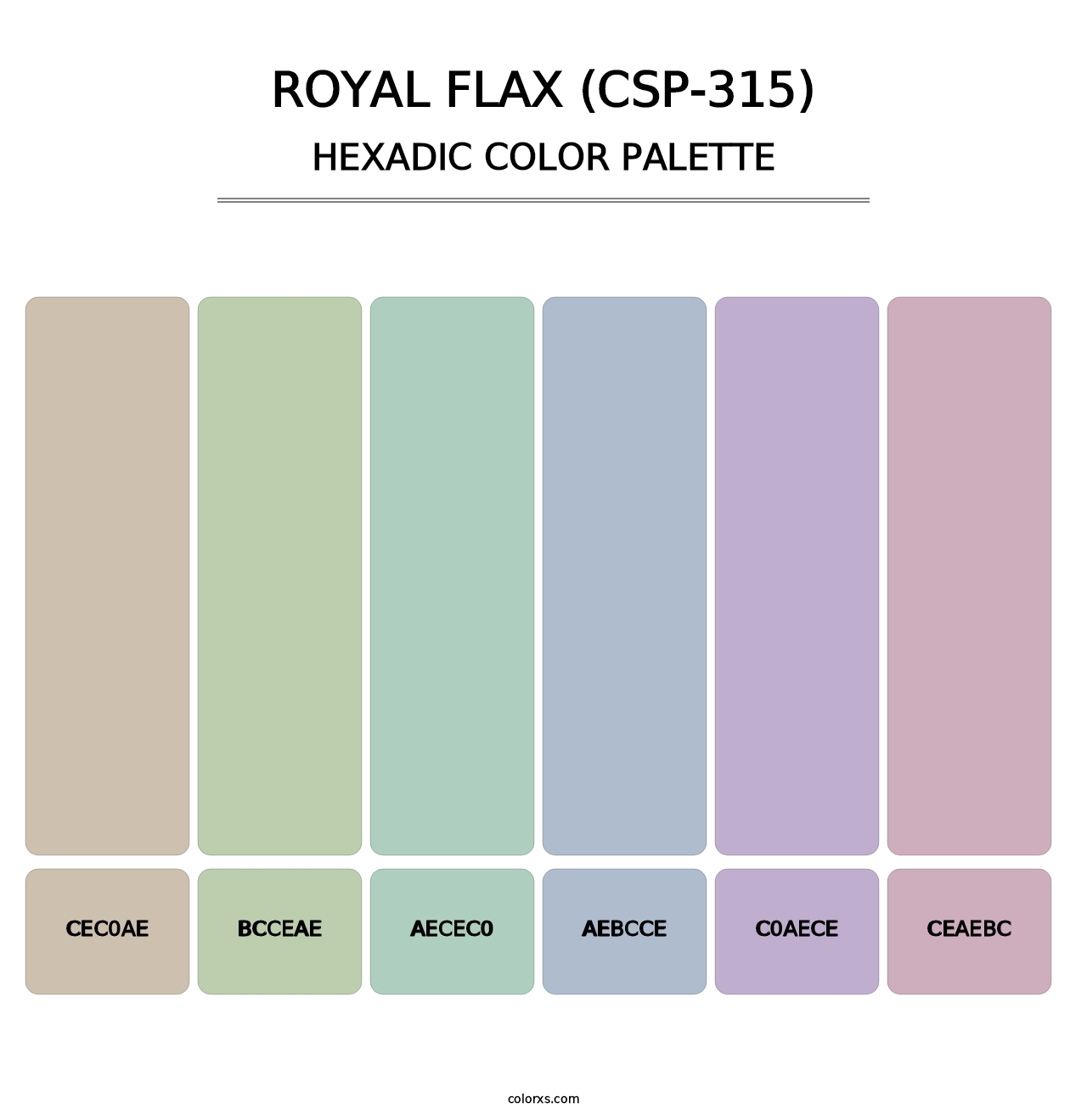 Royal Flax (CSP-315) - Hexadic Color Palette