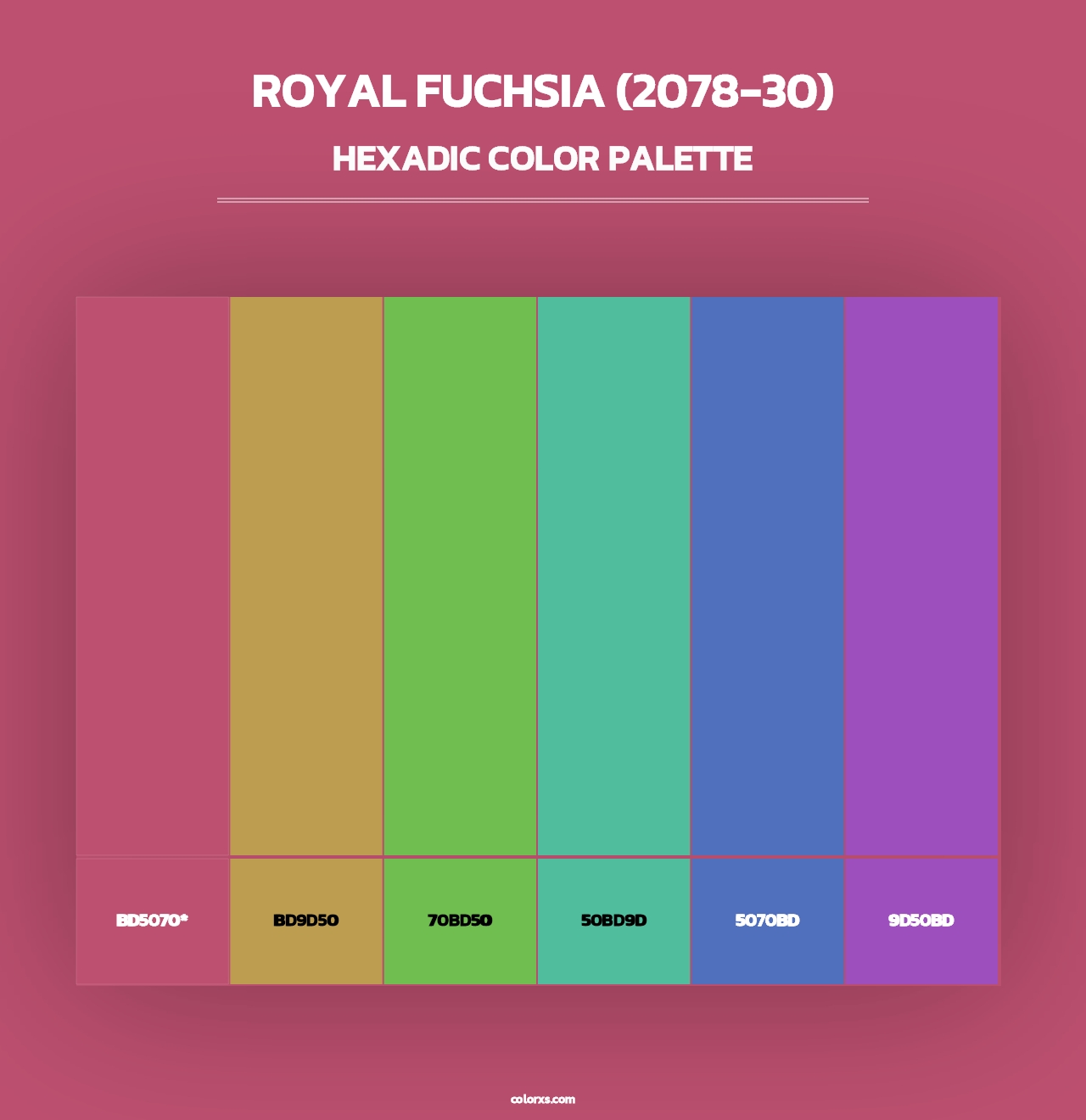 Royal Fuchsia (2078-30) - Hexadic Color Palette