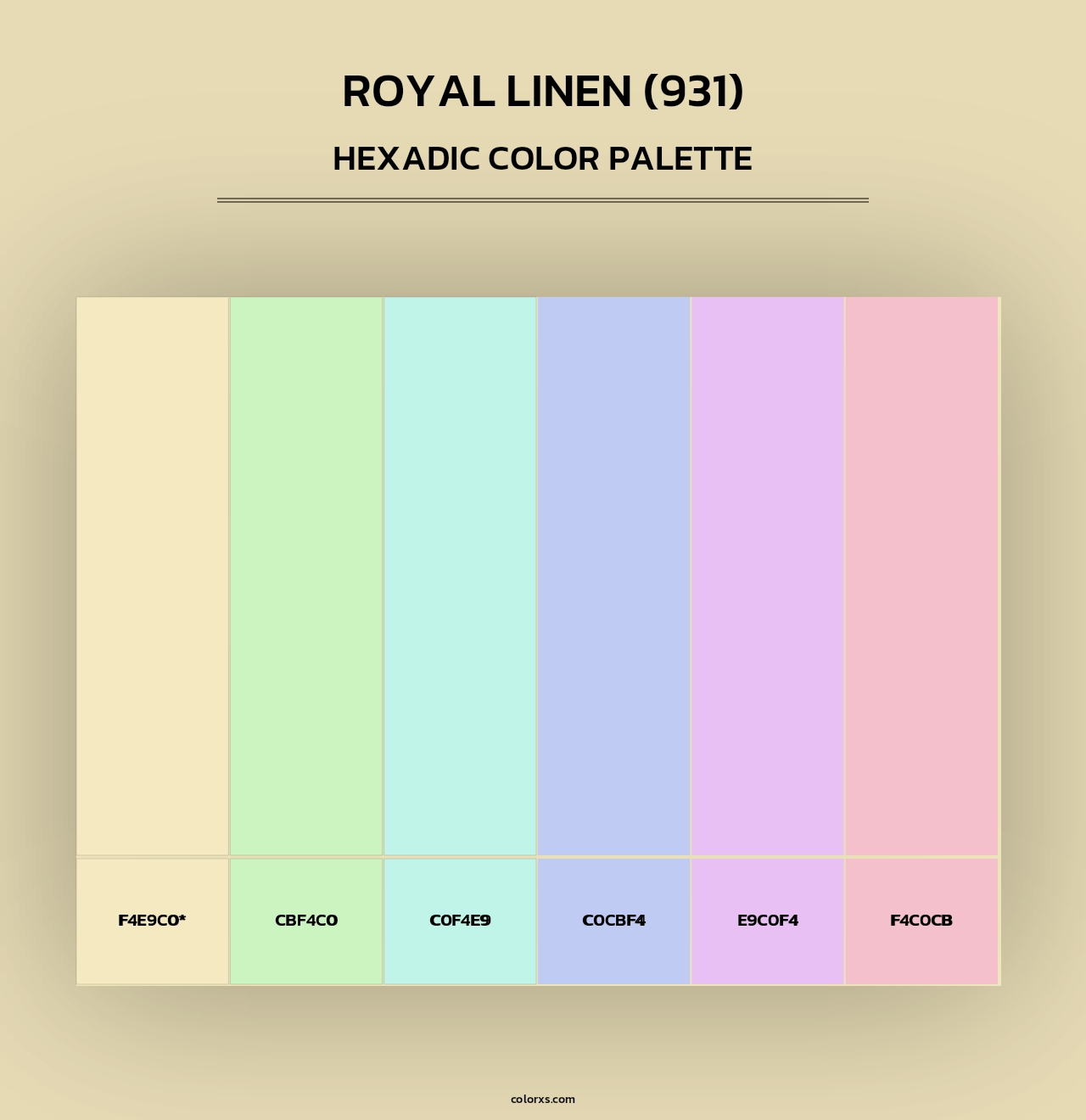 Royal Linen (931) - Hexadic Color Palette