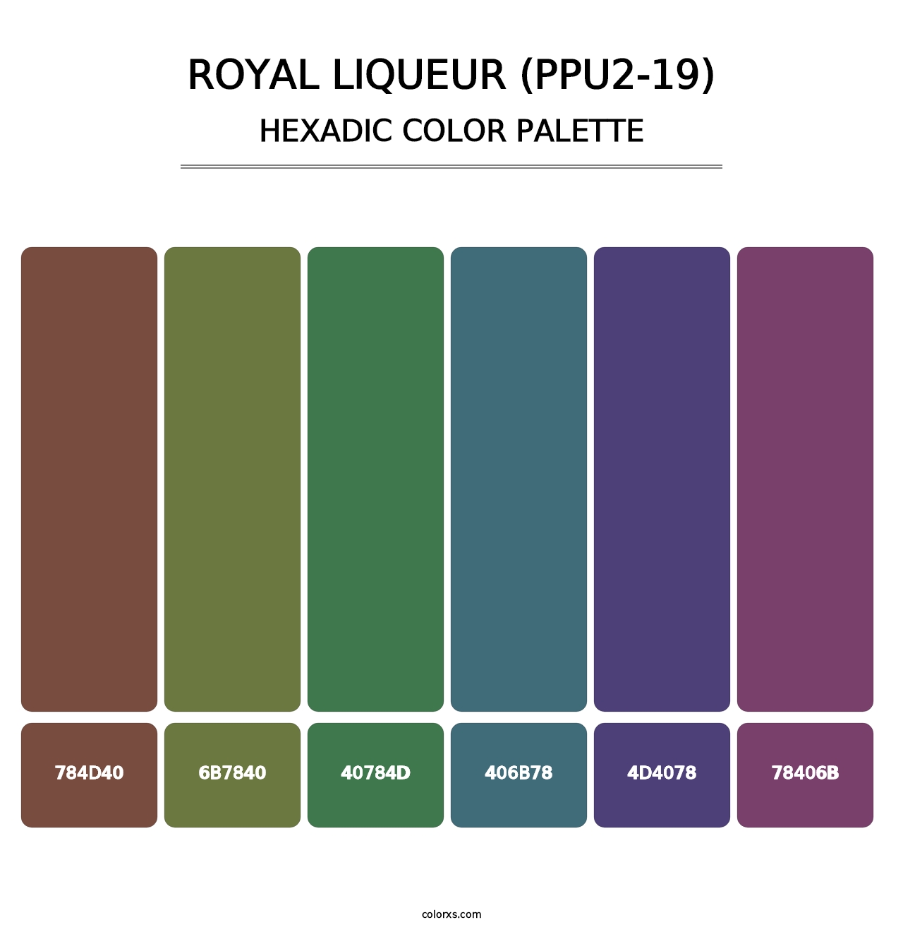 Royal Liqueur (PPU2-19) - Hexadic Color Palette