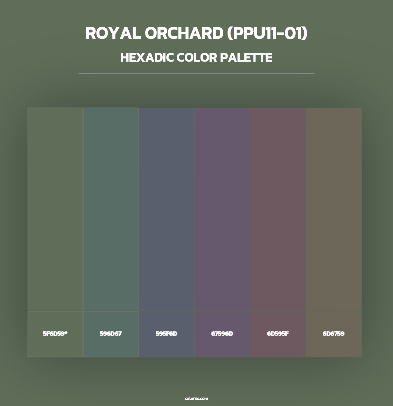 Royal Orchard (PPU11-01) - Hexadic Color Palette