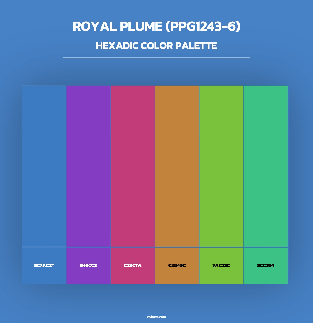 Royal Plume (PPG1243-6) - Hexadic Color Palette