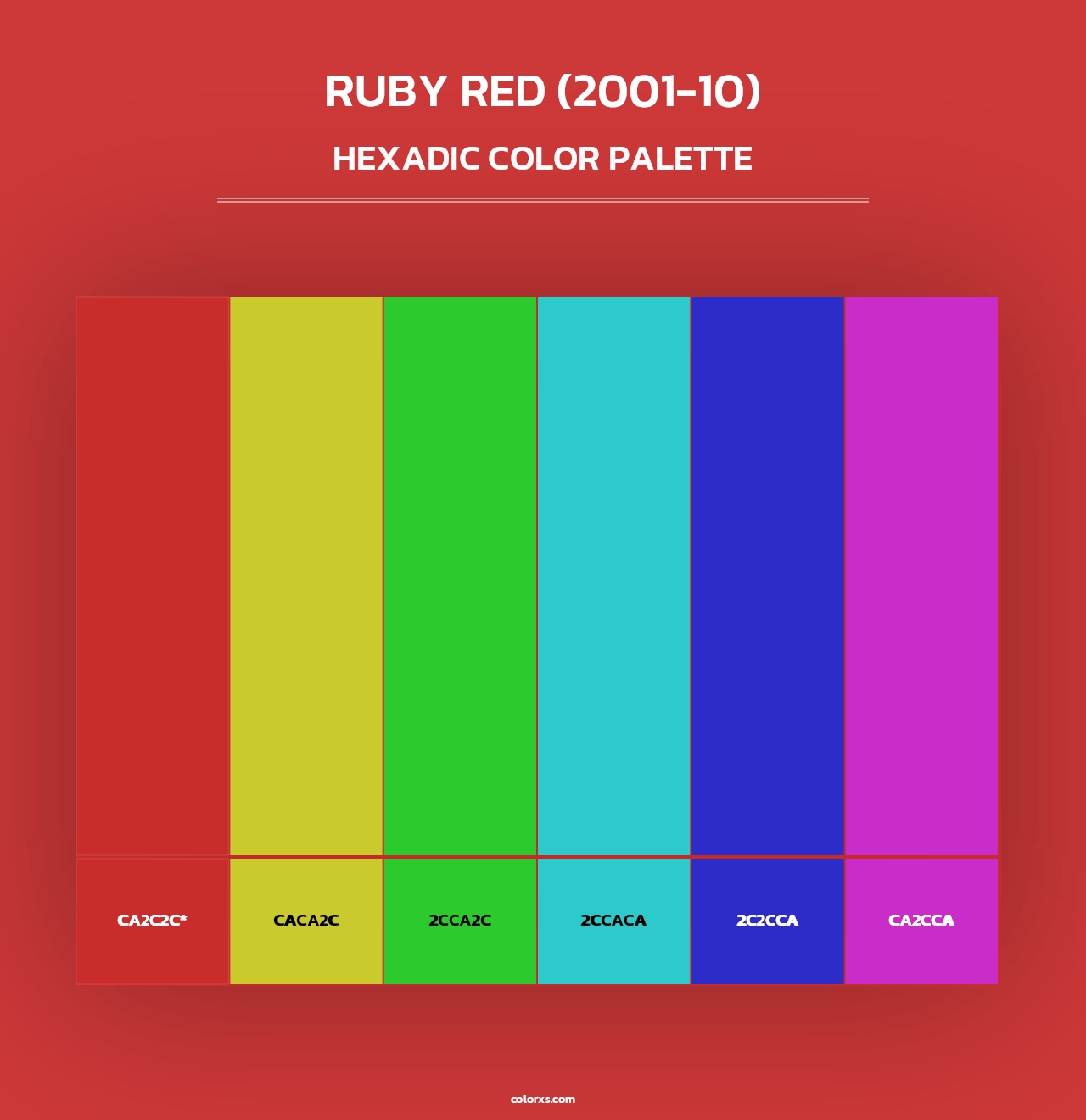Ruby Red (2001-10) - Hexadic Color Palette