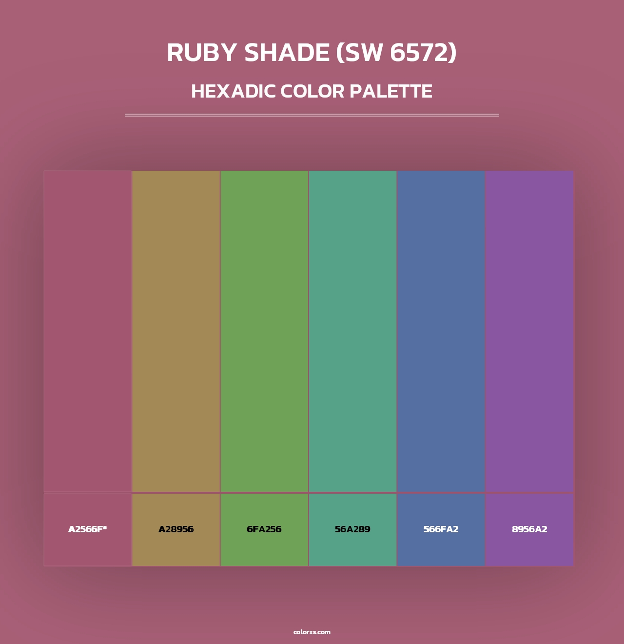 Ruby Shade (SW 6572) - Hexadic Color Palette