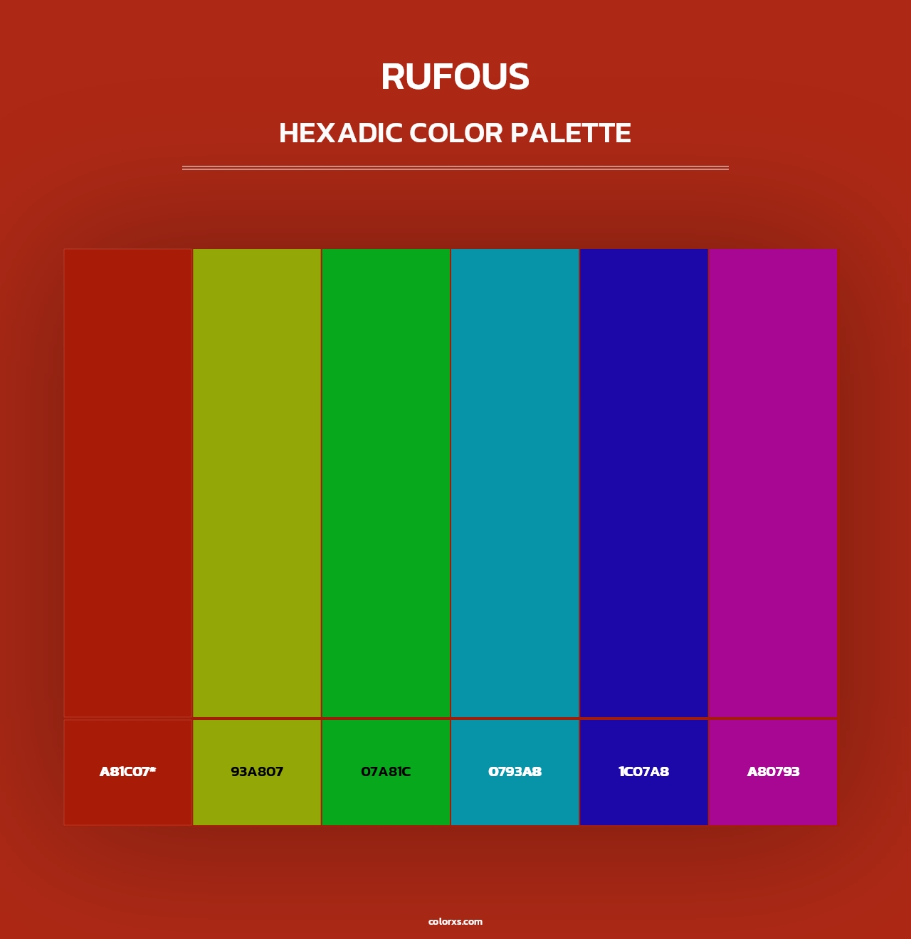 Rufous - Hexadic Color Palette