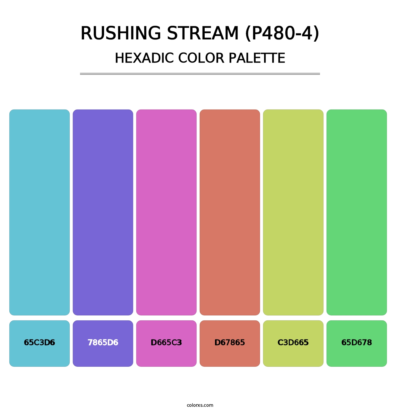 Rushing Stream (P480-4) - Hexadic Color Palette