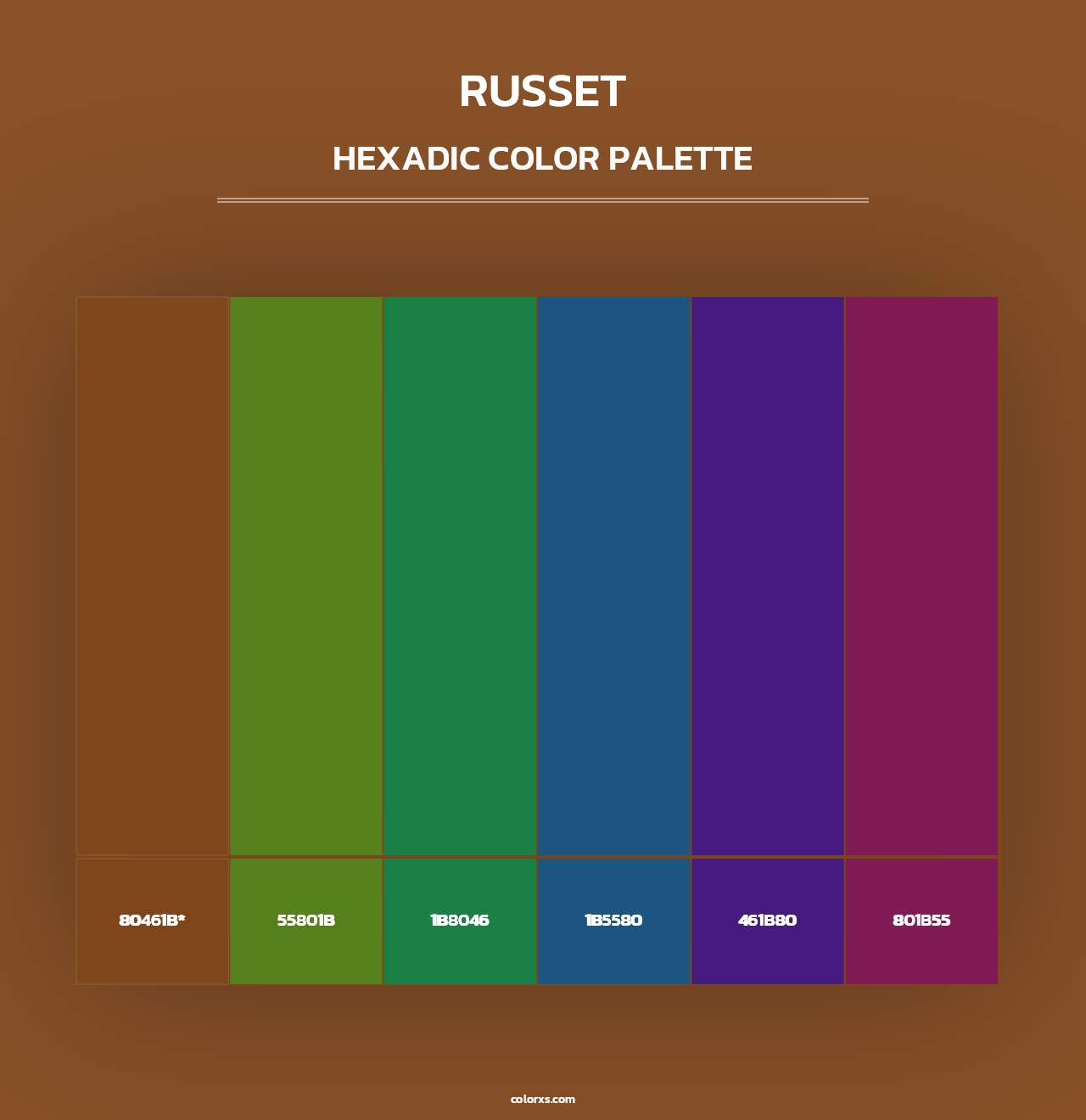 Russet - Hexadic Color Palette