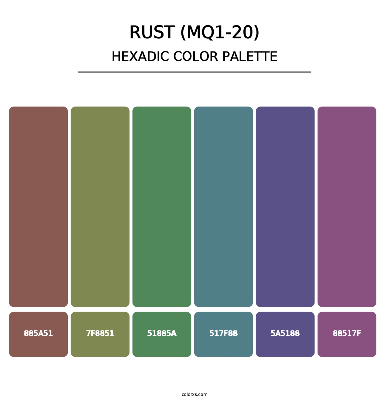 Rust (MQ1-20) - Hexadic Color Palette