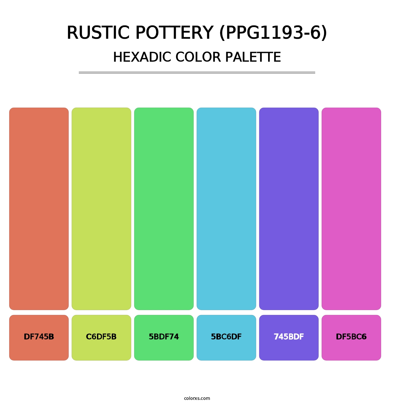 Rustic Pottery (PPG1193-6) - Hexadic Color Palette