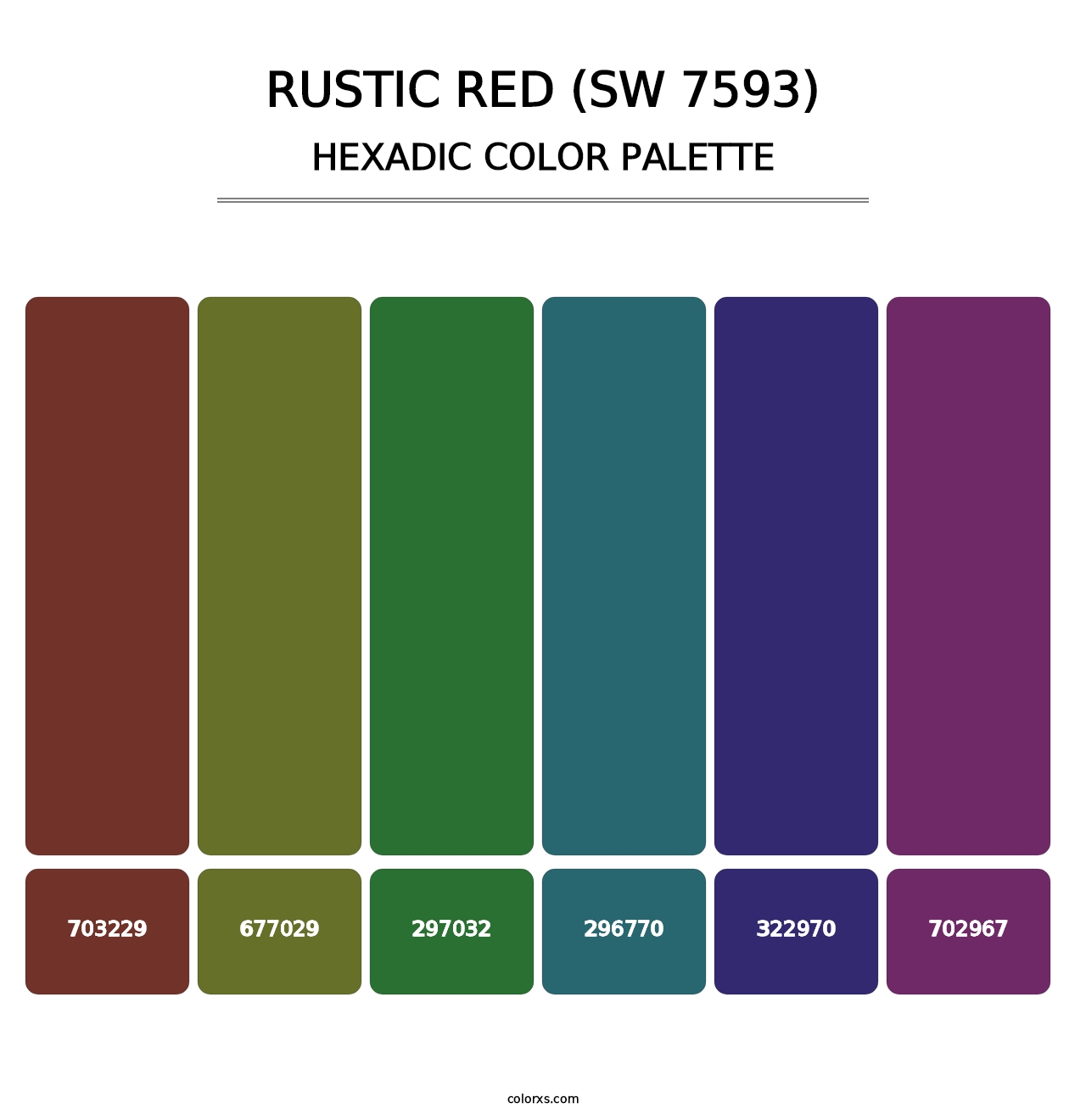 Rustic Red (SW 7593) - Hexadic Color Palette