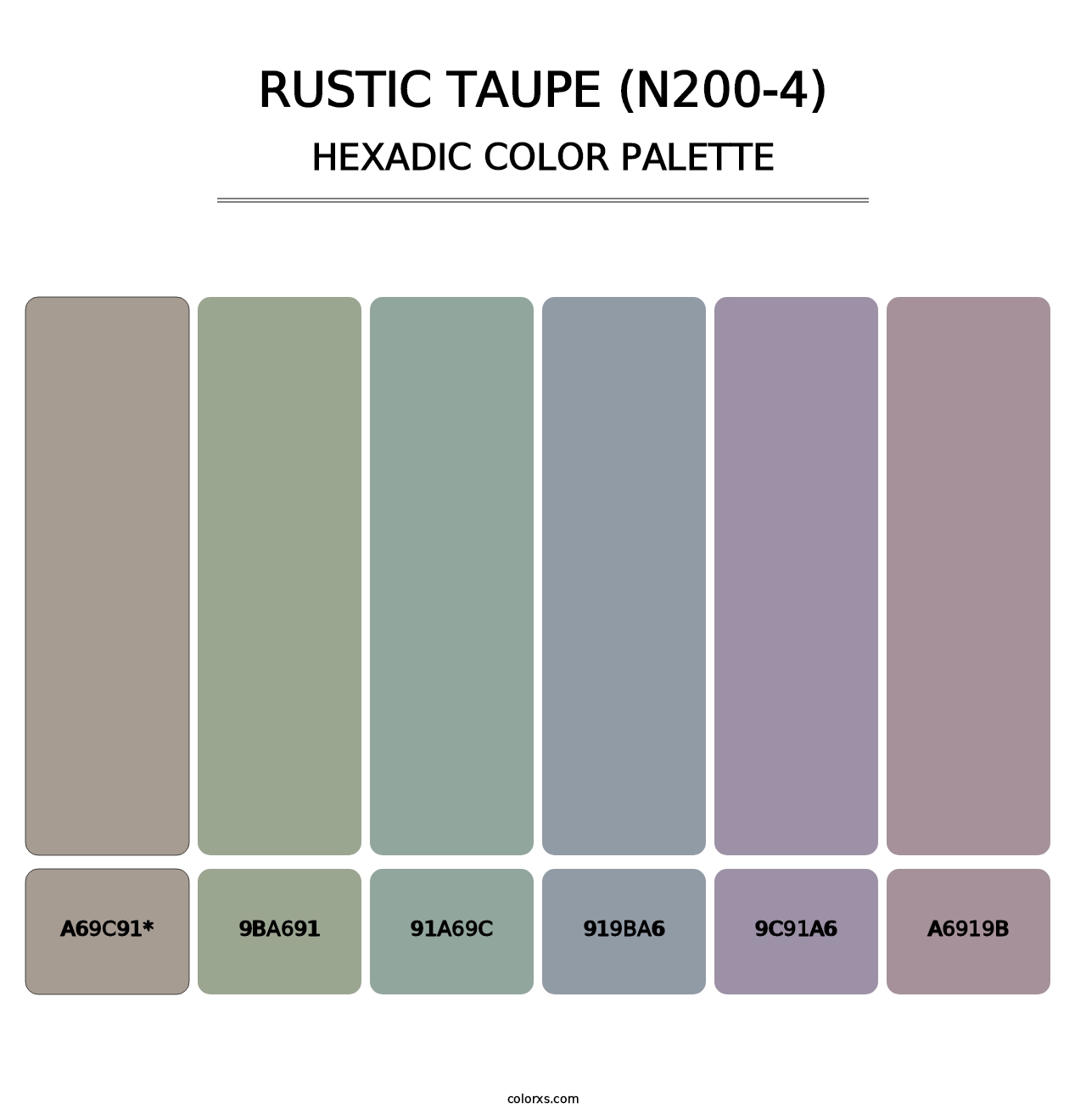 Rustic Taupe (N200-4) - Hexadic Color Palette
