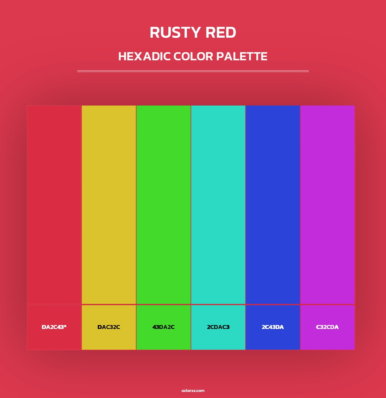 Rusty Red - Hexadic Color Palette
