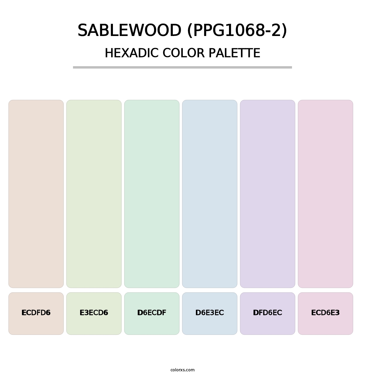Sablewood (PPG1068-2) - Hexadic Color Palette