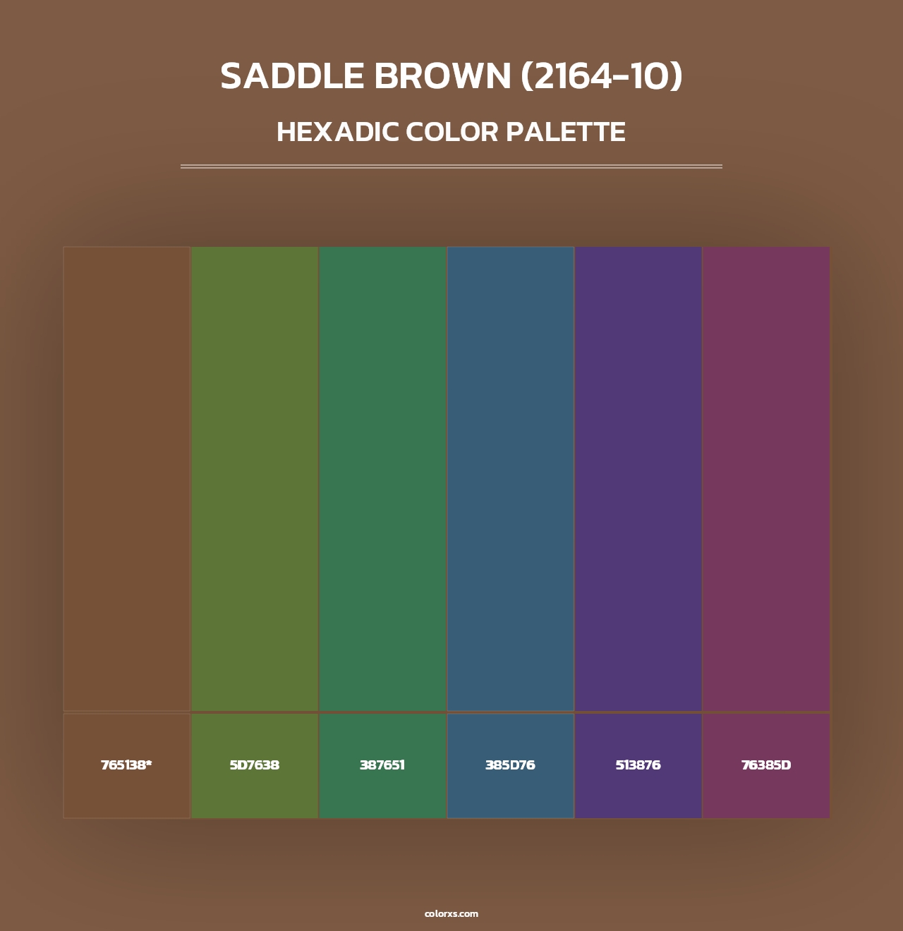 Saddle Brown (2164-10) - Hexadic Color Palette
