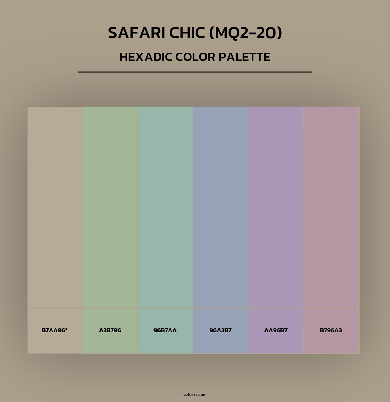 Safari Chic (MQ2-20) - Hexadic Color Palette