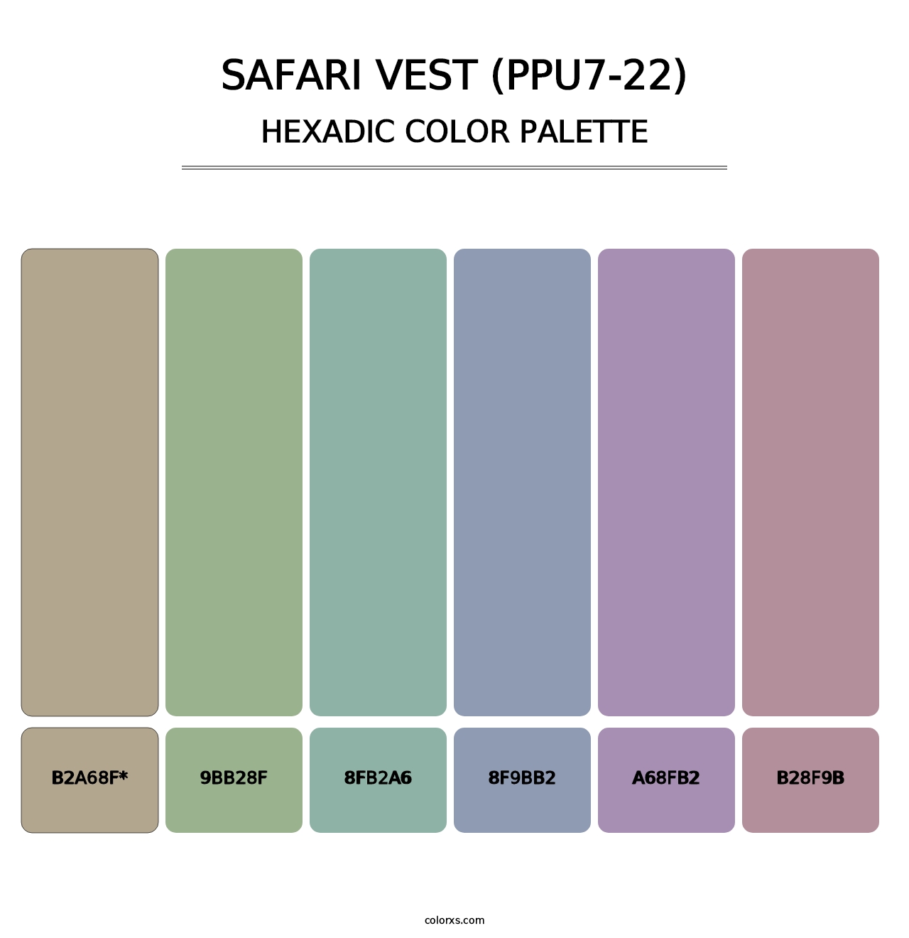 Safari Vest (PPU7-22) - Hexadic Color Palette