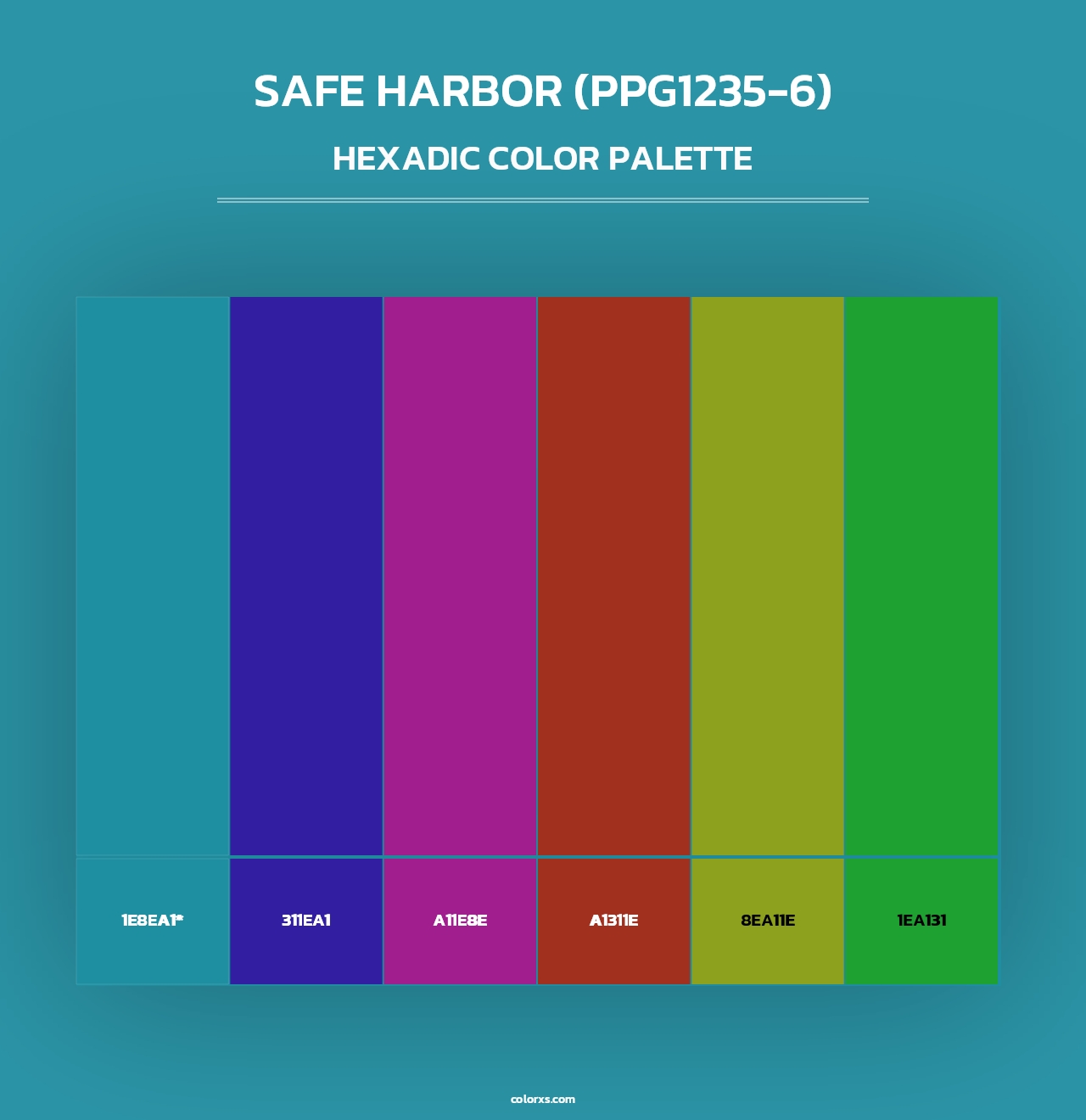 Safe Harbor (PPG1235-6) - Hexadic Color Palette