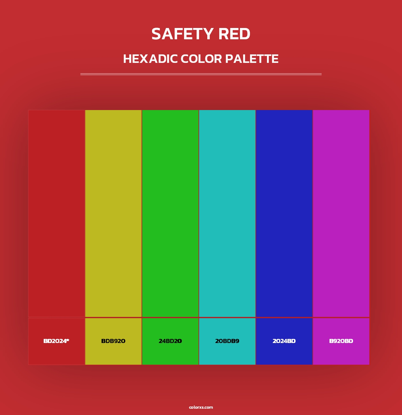Safety Red - Hexadic Color Palette