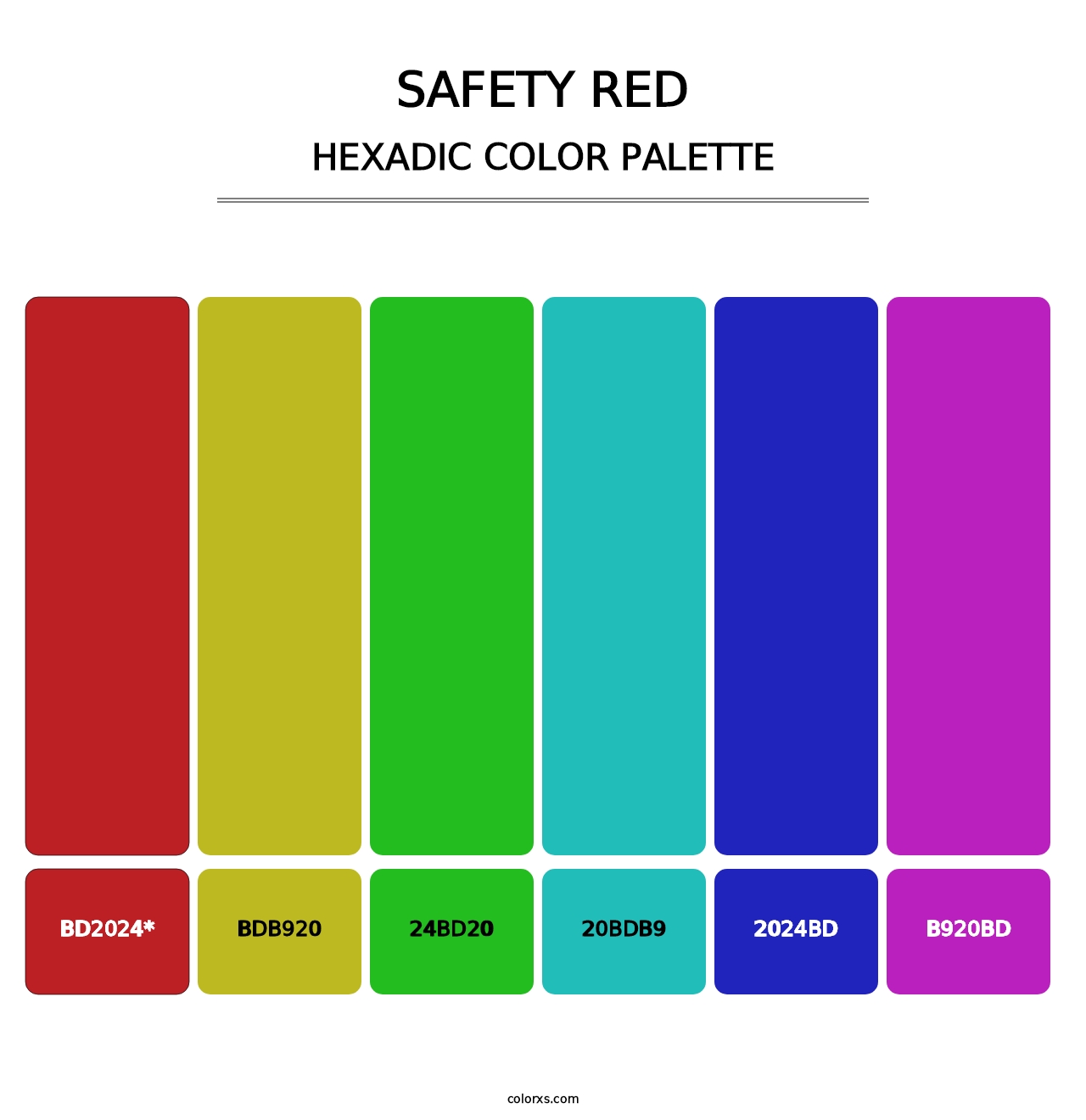 Safety Red - Hexadic Color Palette
