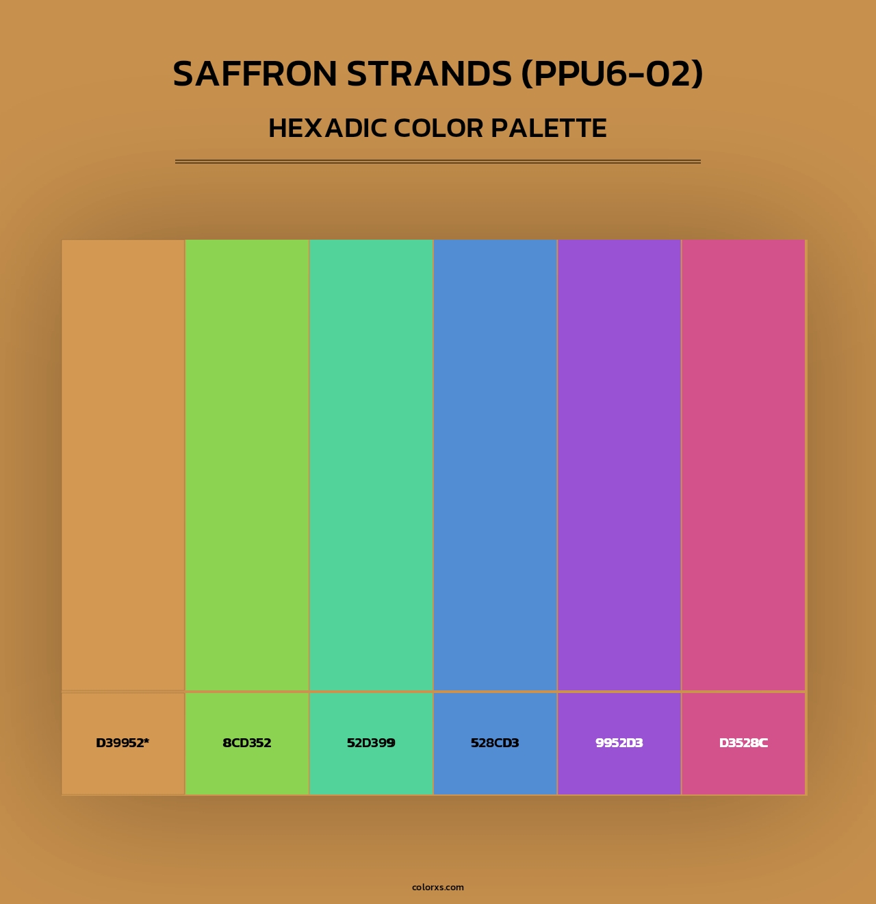 Saffron Strands (PPU6-02) - Hexadic Color Palette