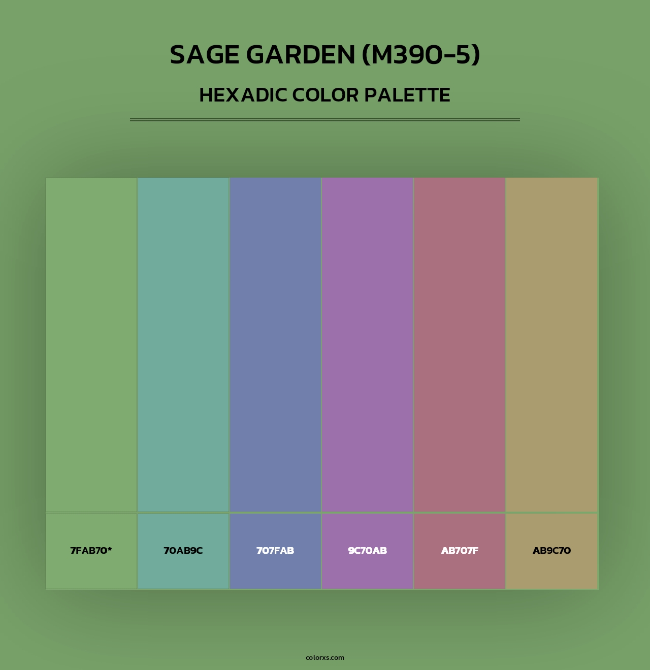 Sage Garden (M390-5) - Hexadic Color Palette