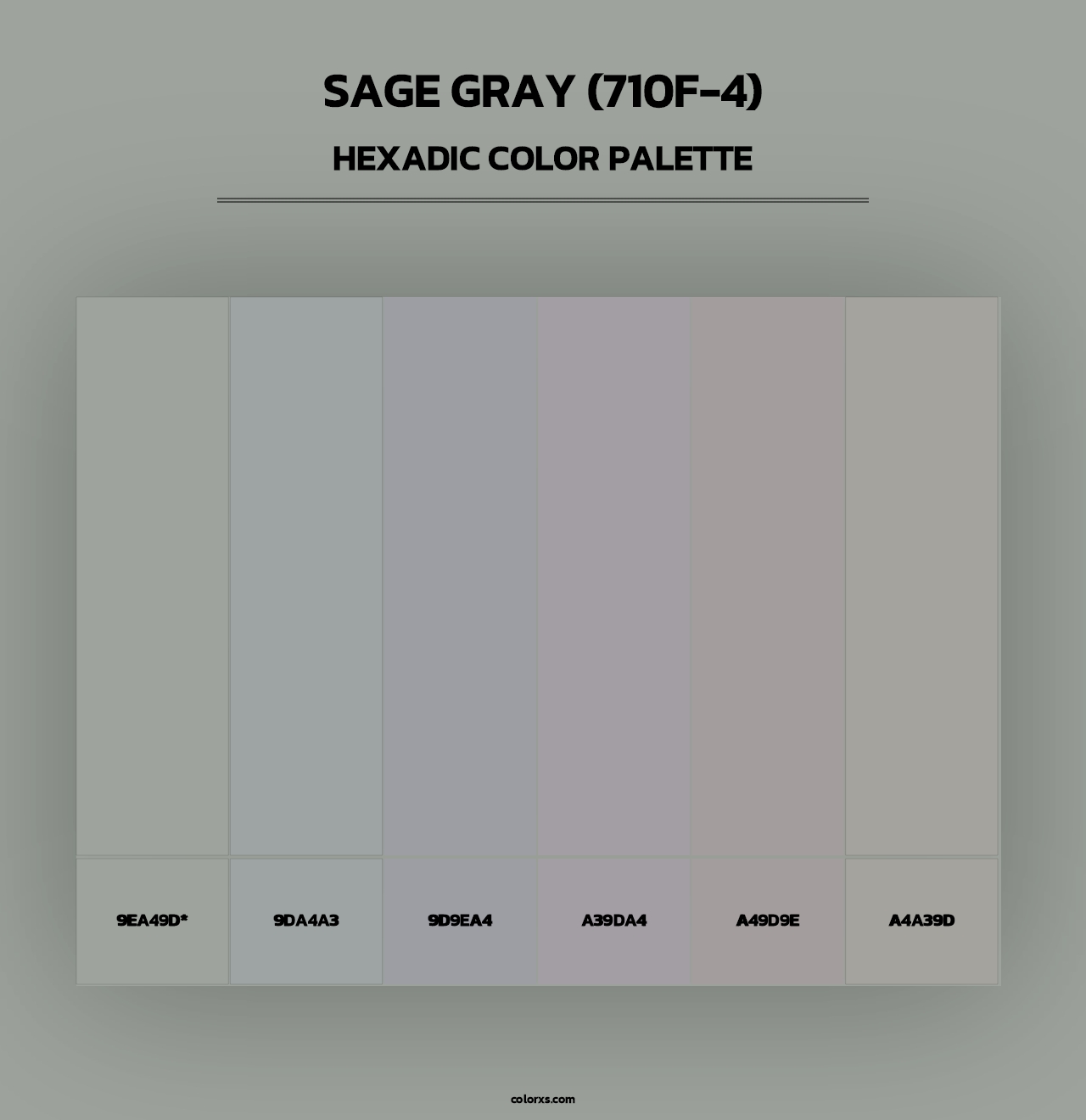Sage Gray (710F-4) - Hexadic Color Palette