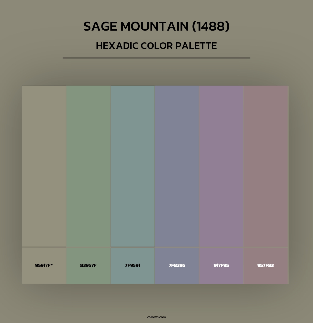 Sage Mountain (1488) - Hexadic Color Palette