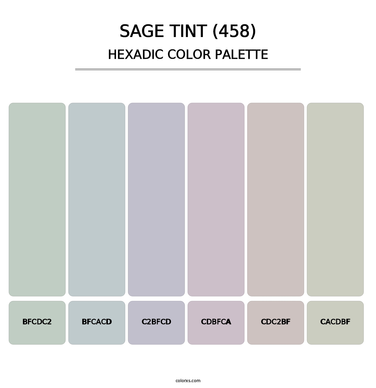 Sage Tint (458) - Hexadic Color Palette