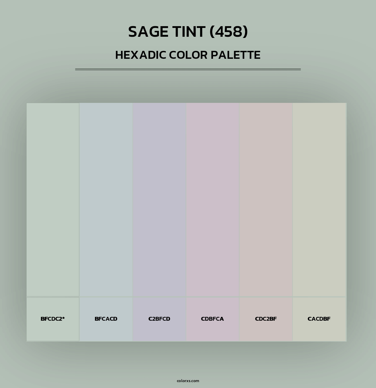 Sage Tint (458) - Hexadic Color Palette