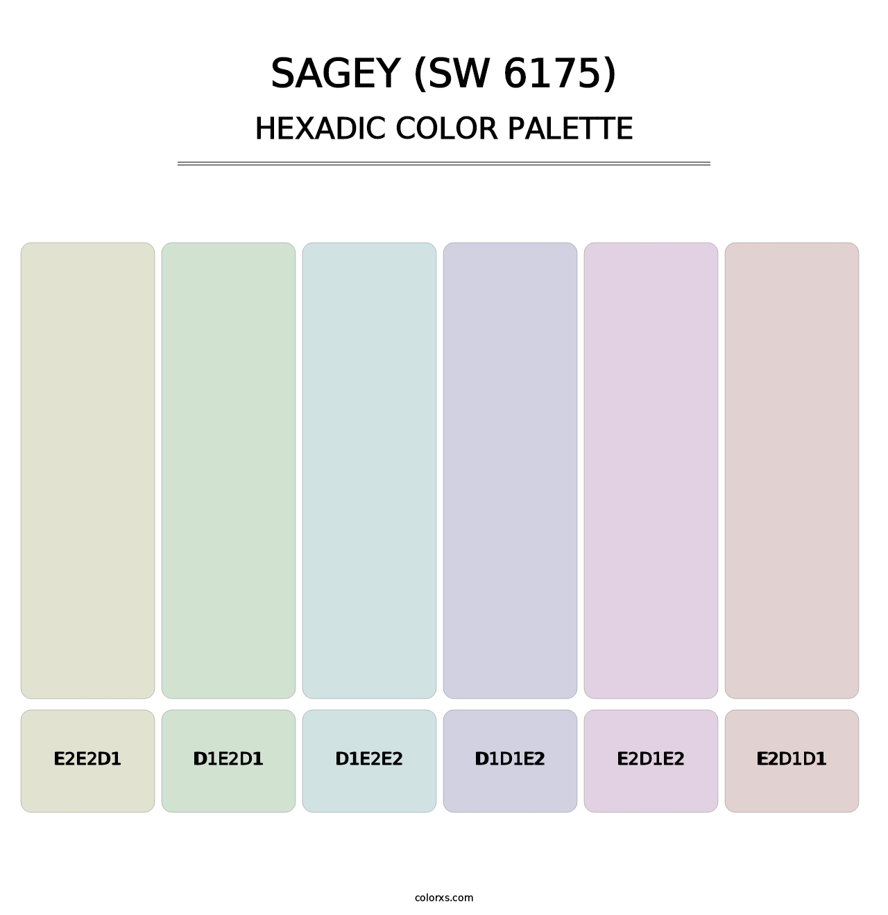 Sagey (SW 6175) - Hexadic Color Palette