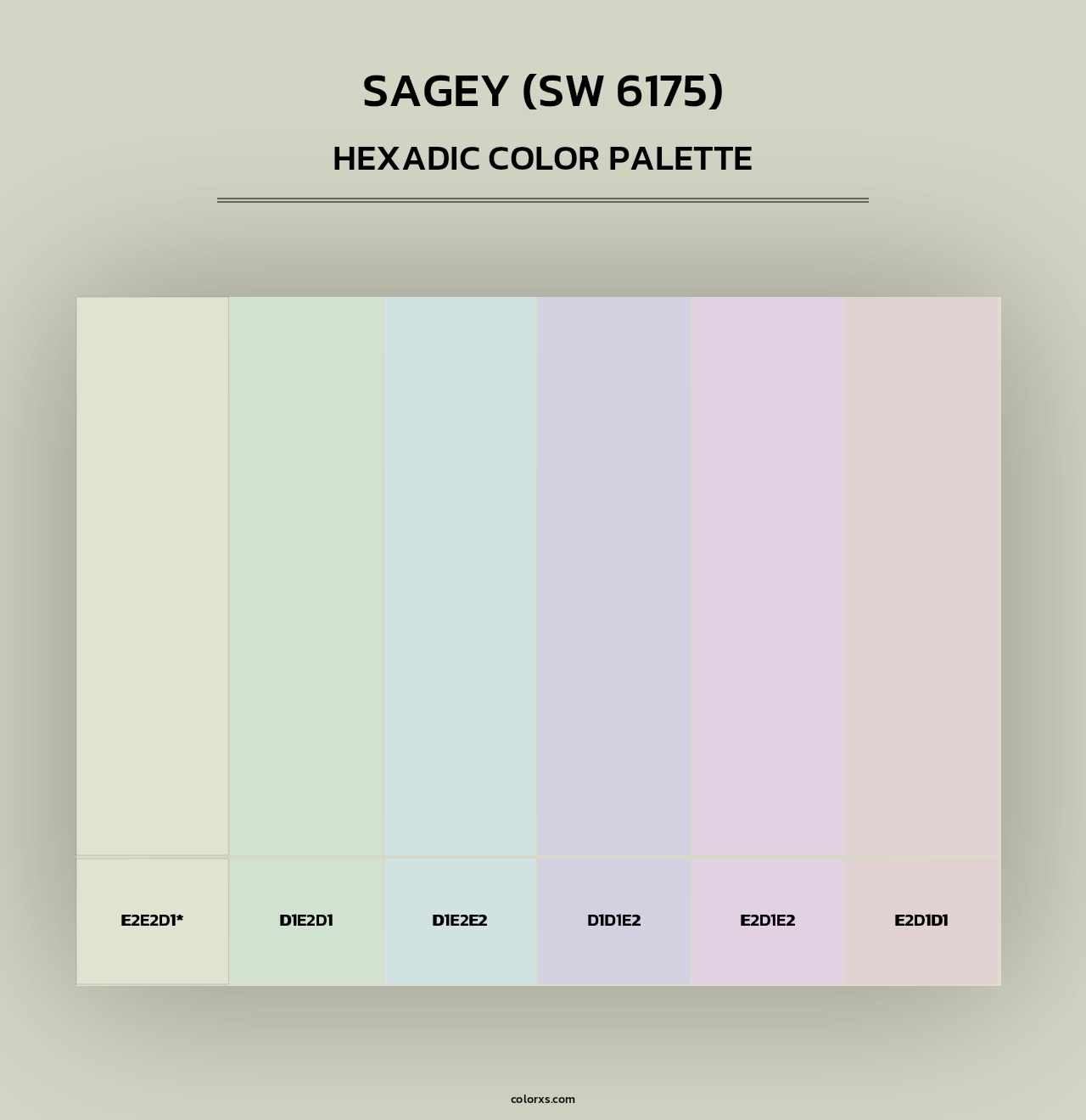 Sagey (SW 6175) - Hexadic Color Palette