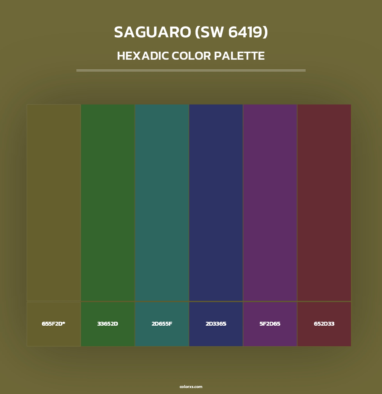 Saguaro (SW 6419) - Hexadic Color Palette