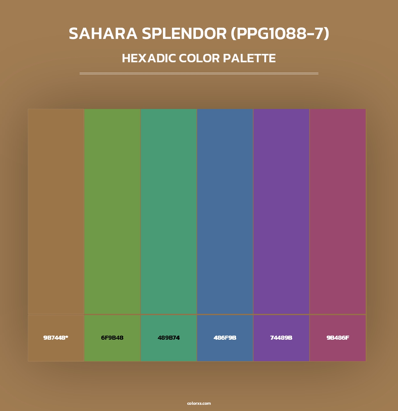 Sahara Splendor (PPG1088-7) - Hexadic Color Palette
