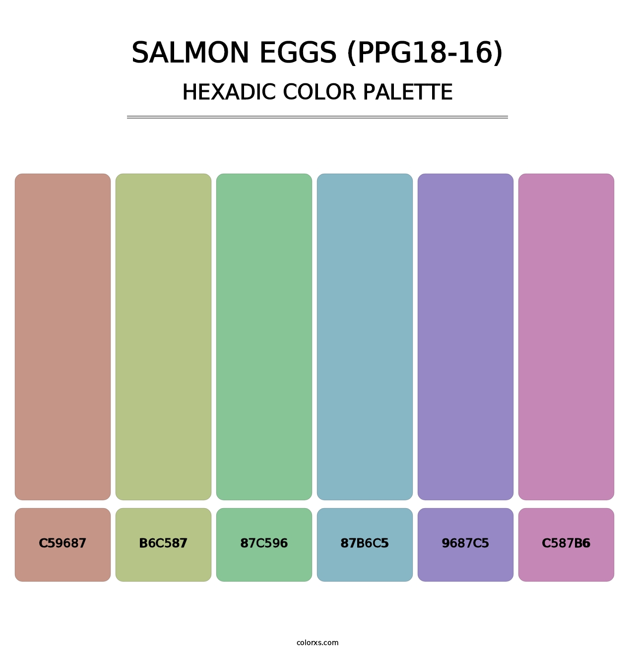 Salmon Eggs (PPG18-16) - Hexadic Color Palette