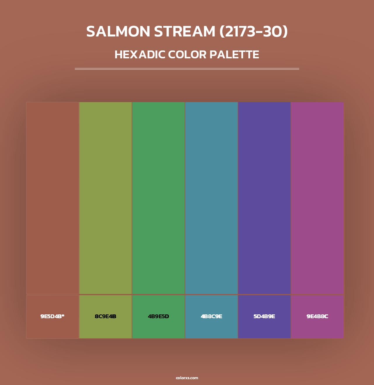 Salmon Stream (2173-30) - Hexadic Color Palette