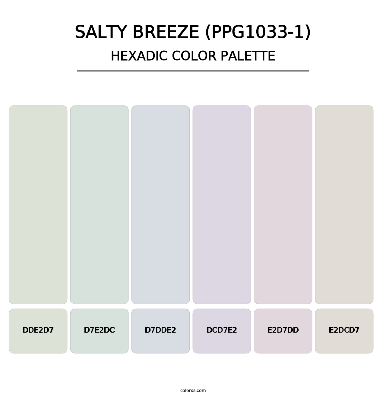 Salty Breeze (PPG1033-1) - Hexadic Color Palette