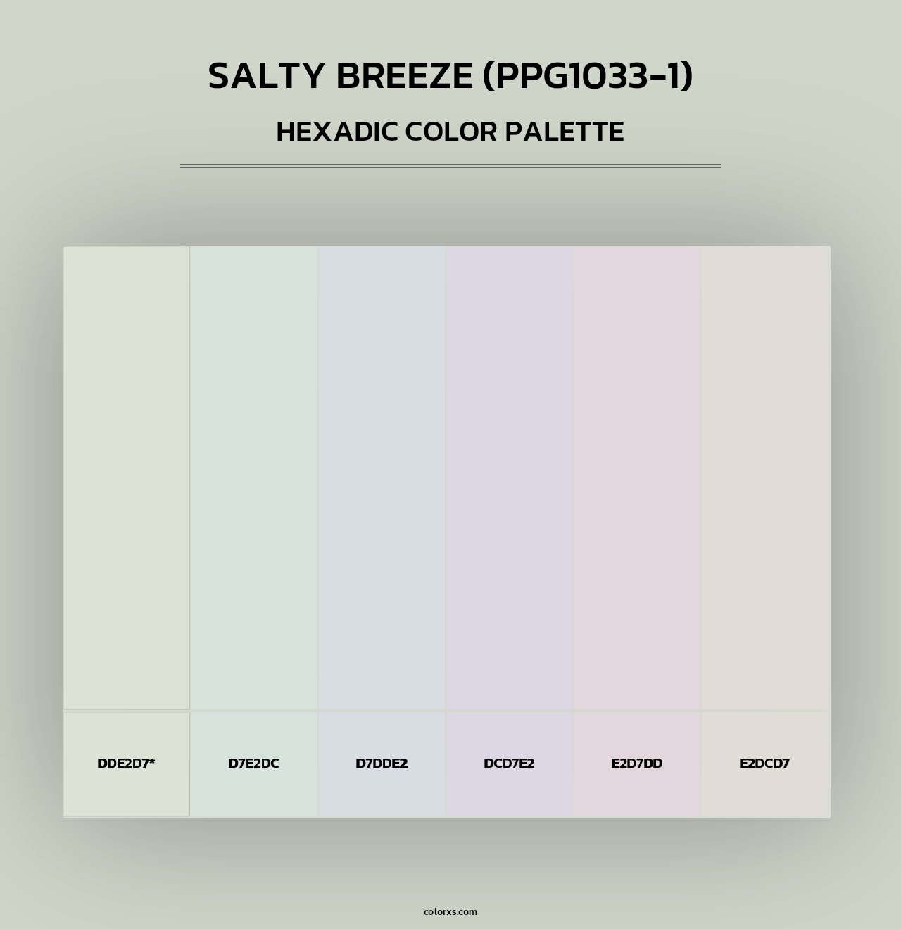 Salty Breeze (PPG1033-1) - Hexadic Color Palette