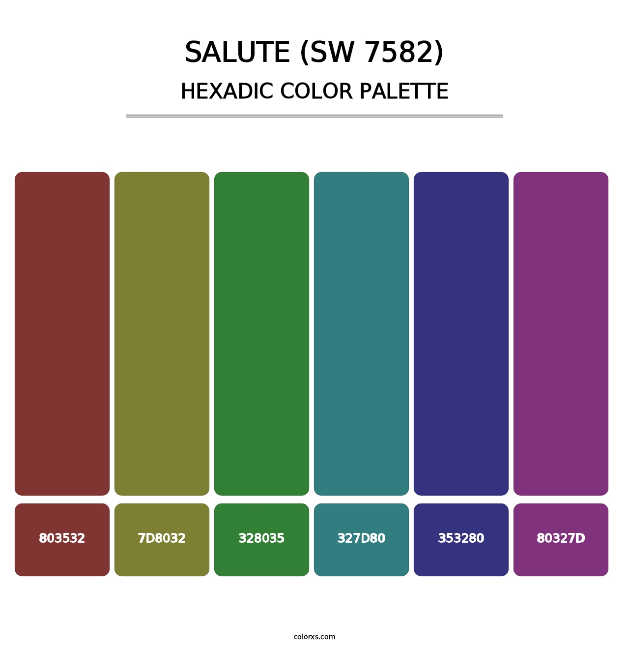 Salute (SW 7582) - Hexadic Color Palette
