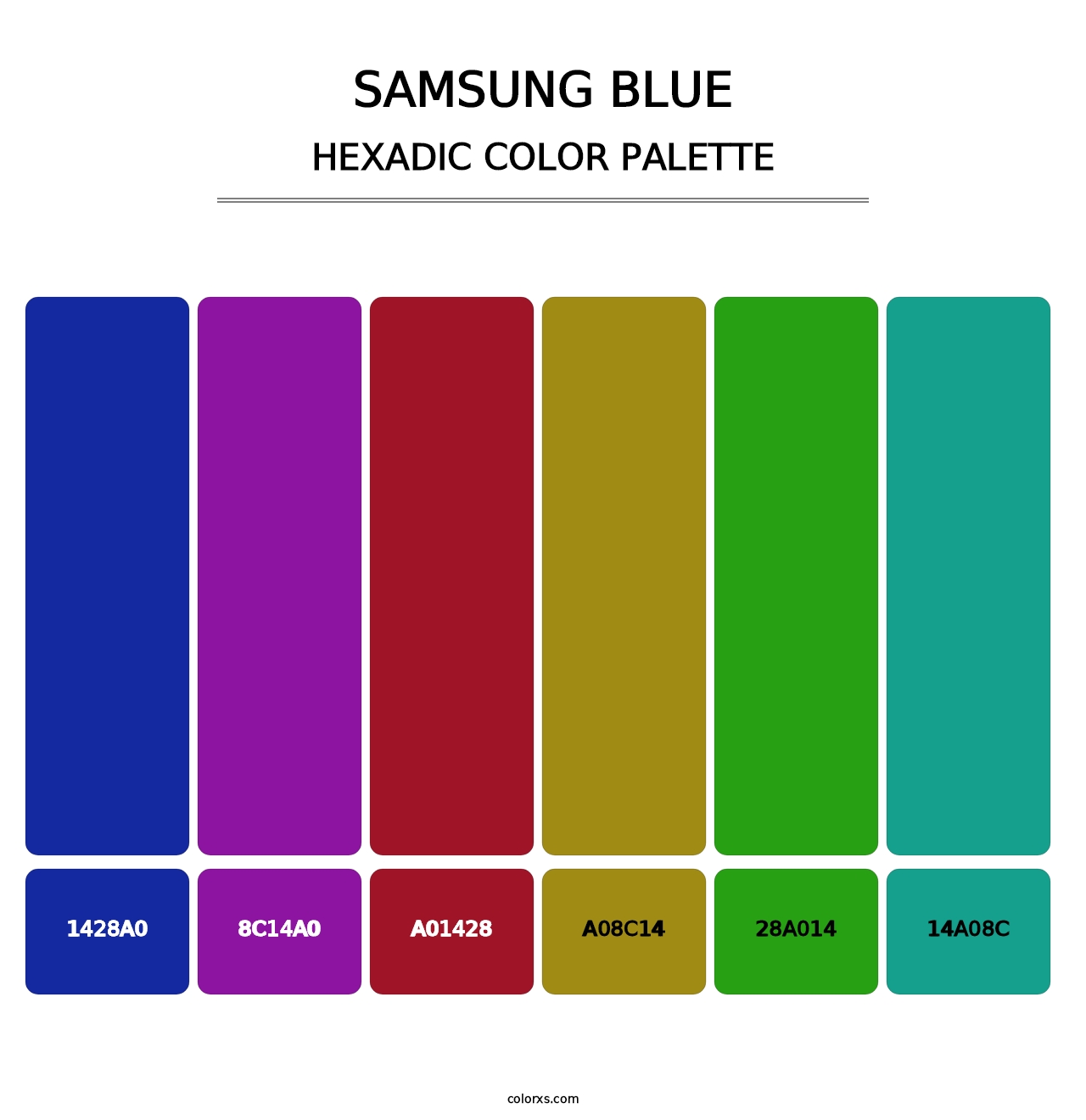 Samsung Blue - Hexadic Color Palette