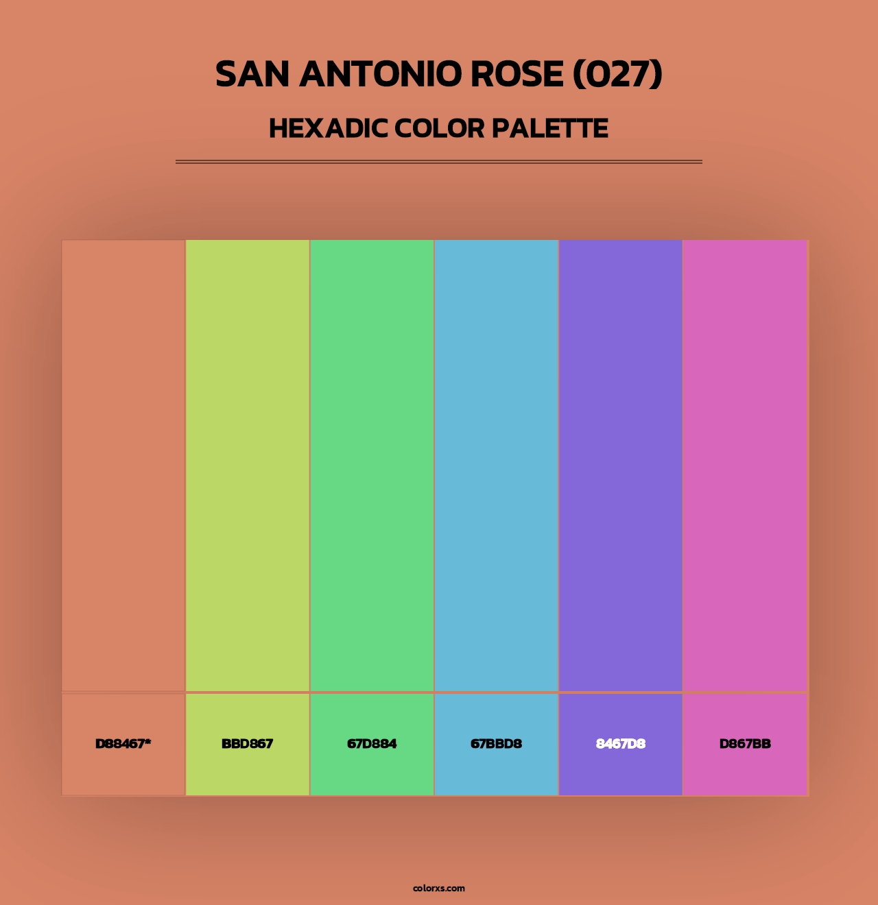 San Antonio Rose (027) - Hexadic Color Palette