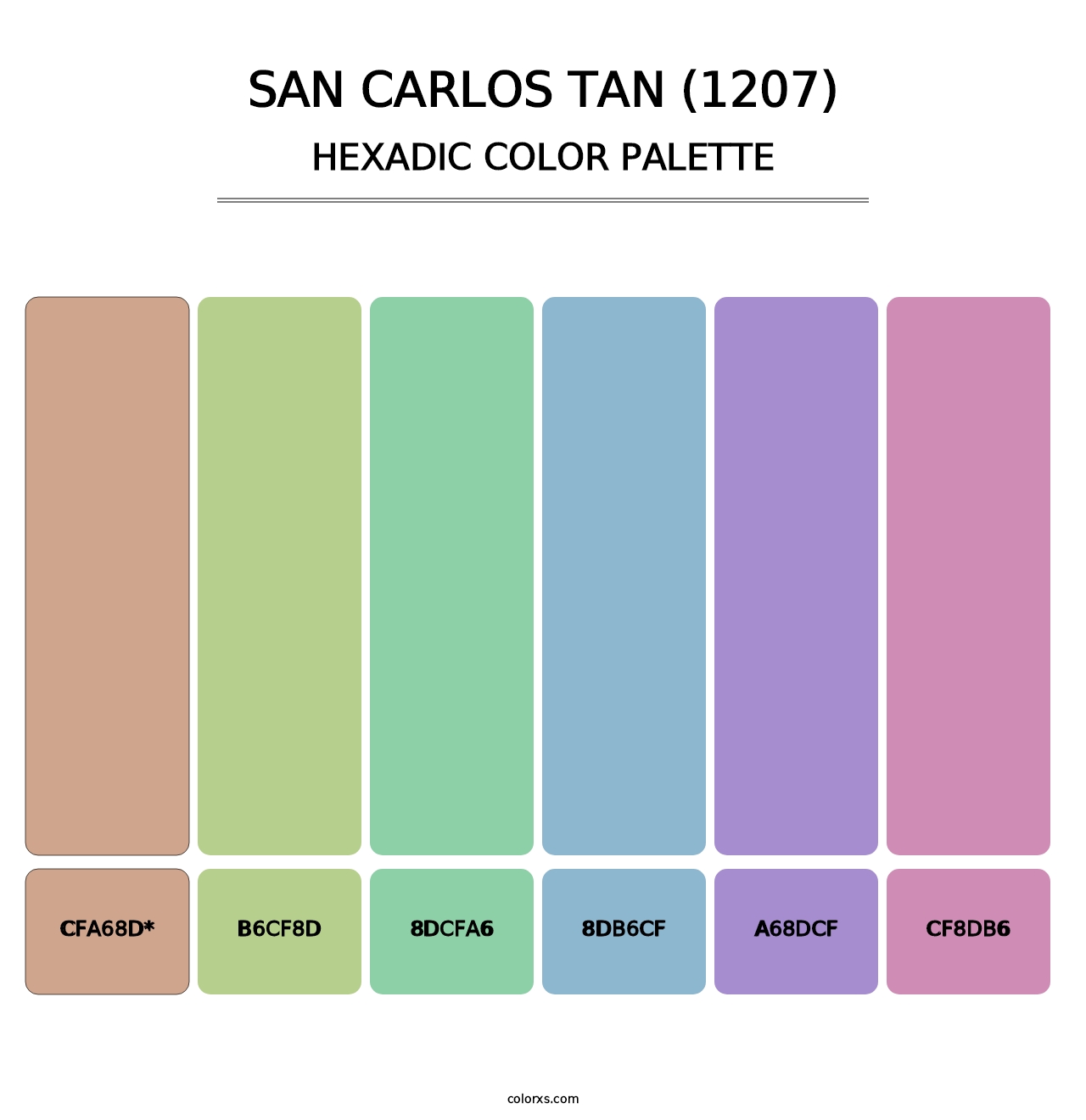 San Carlos Tan (1207) - Hexadic Color Palette