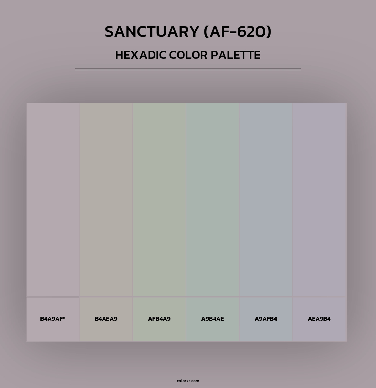 Sanctuary (AF-620) - Hexadic Color Palette